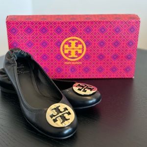Tory Burch Classic Reva Ballet Flat Black/Gold